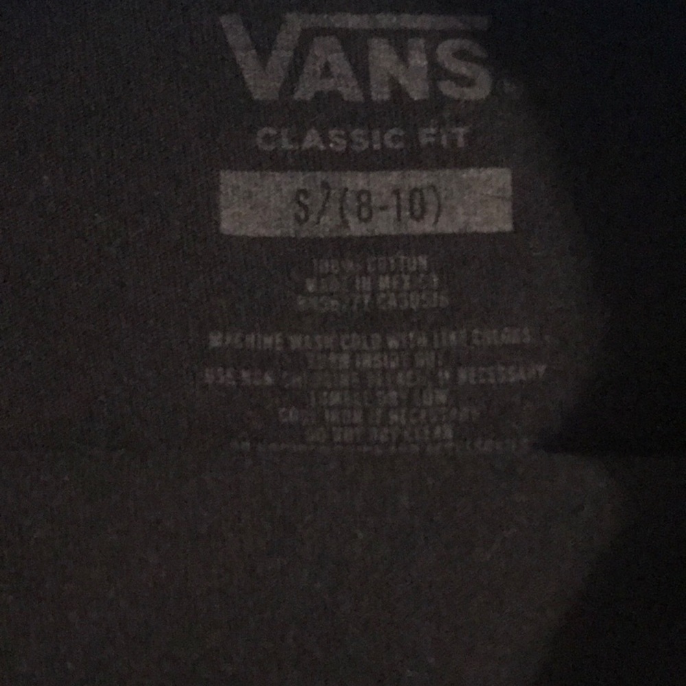 Boys Vans black T